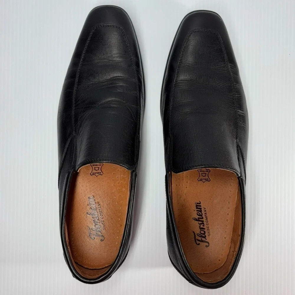 Florsheim Shoes Mens 7 Leather Postino Moc Toe Venetian Slip On Loafer Office